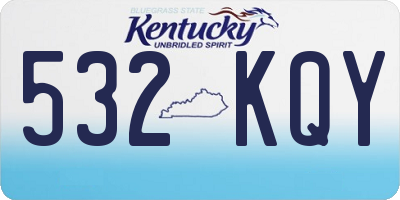 KY license plate 532KQY