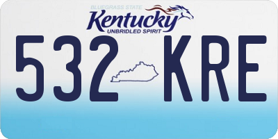KY license plate 532KRE