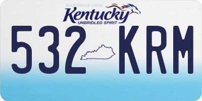 KY license plate 532KRM