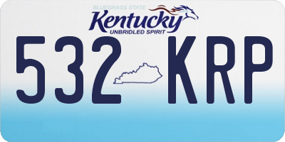 KY license plate 532KRP