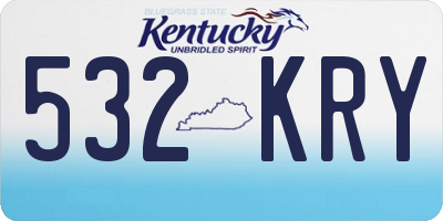 KY license plate 532KRY