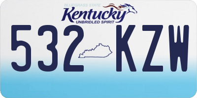 KY license plate 532KZW