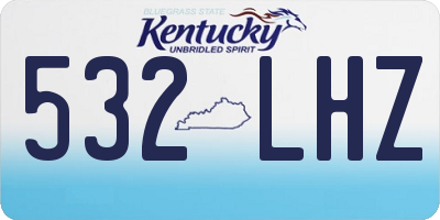 KY license plate 532LHZ