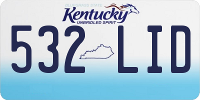 KY license plate 532LID