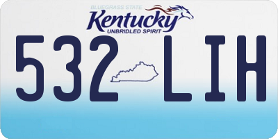 KY license plate 532LIH
