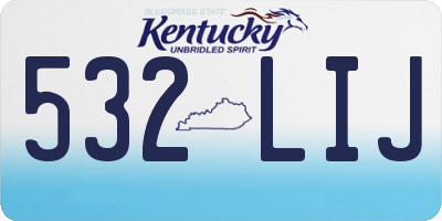 KY license plate 532LIJ