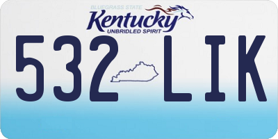 KY license plate 532LIK