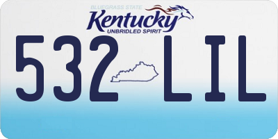 KY license plate 532LIL