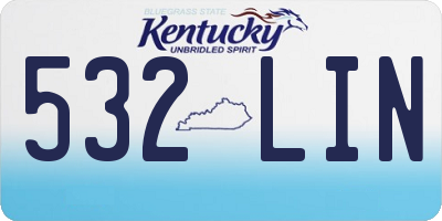 KY license plate 532LIN