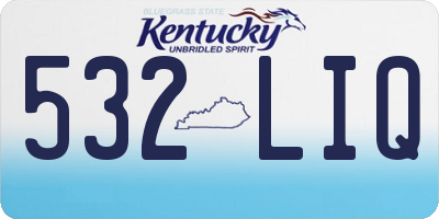 KY license plate 532LIQ