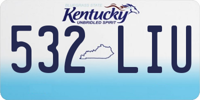 KY license plate 532LIU