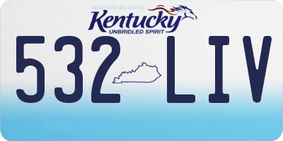 KY license plate 532LIV