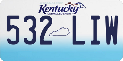KY license plate 532LIW
