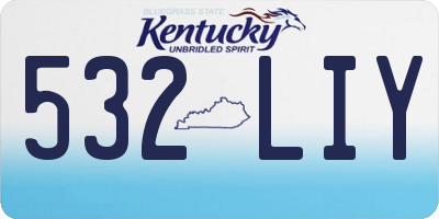 KY license plate 532LIY