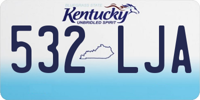 KY license plate 532LJA