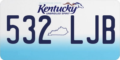 KY license plate 532LJB