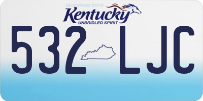 KY license plate 532LJC