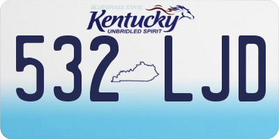 KY license plate 532LJD