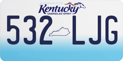 KY license plate 532LJG