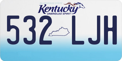 KY license plate 532LJH