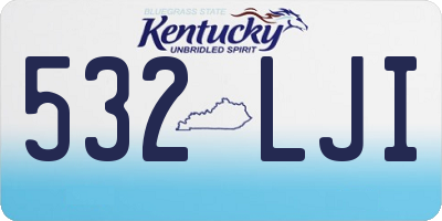 KY license plate 532LJI