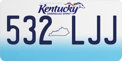 KY license plate 532LJJ