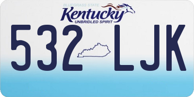 KY license plate 532LJK