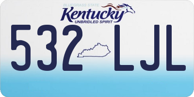 KY license plate 532LJL