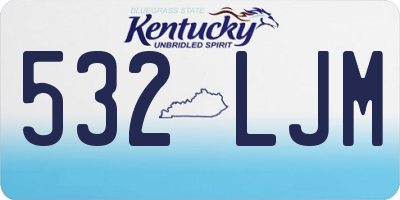 KY license plate 532LJM