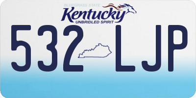 KY license plate 532LJP