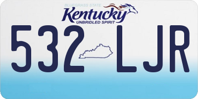 KY license plate 532LJR