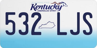 KY license plate 532LJS