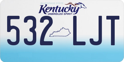 KY license plate 532LJT