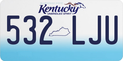 KY license plate 532LJU