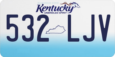 KY license plate 532LJV