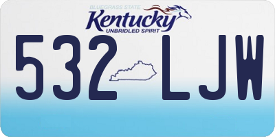 KY license plate 532LJW