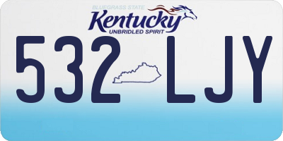 KY license plate 532LJY