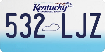 KY license plate 532LJZ