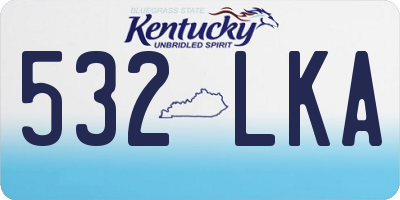 KY license plate 532LKA