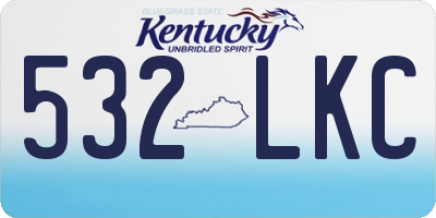 KY license plate 532LKC