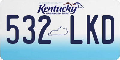 KY license plate 532LKD