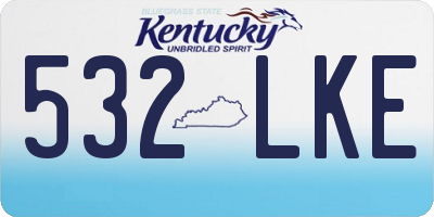 KY license plate 532LKE
