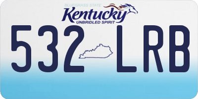 KY license plate 532LRB