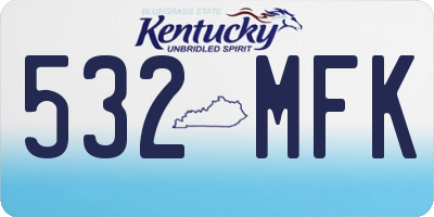 KY license plate 532MFK
