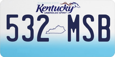 KY license plate 532MSB