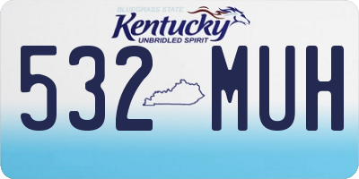 KY license plate 532MUH