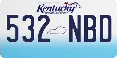 KY license plate 532NBD