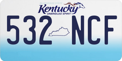 KY license plate 532NCF