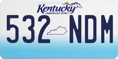 KY license plate 532NDM