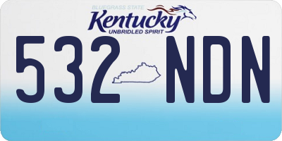 KY license plate 532NDN